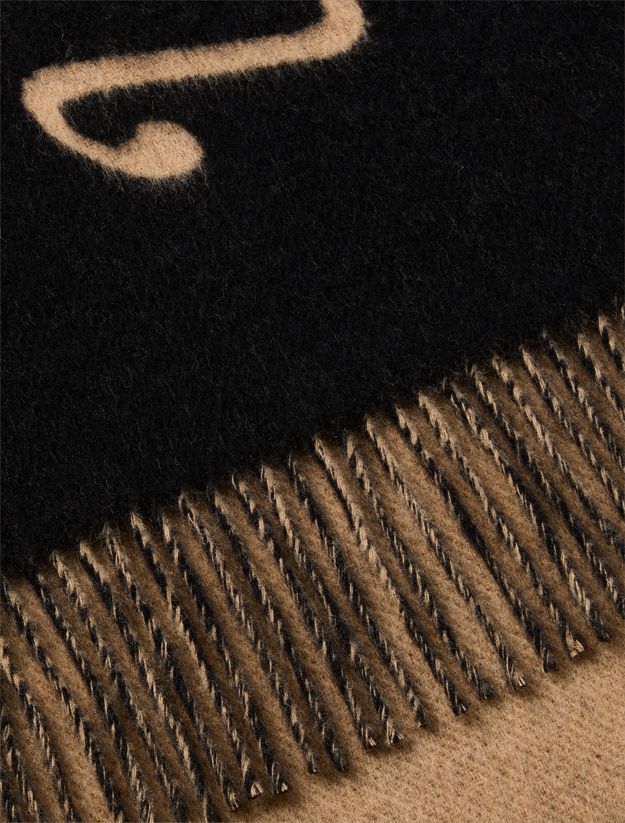 Warm Soft Wool Logo Scarf