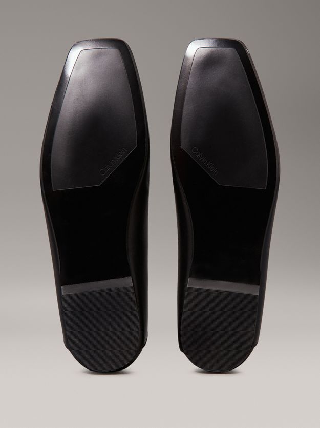 Leather Square Toe Ballerinas