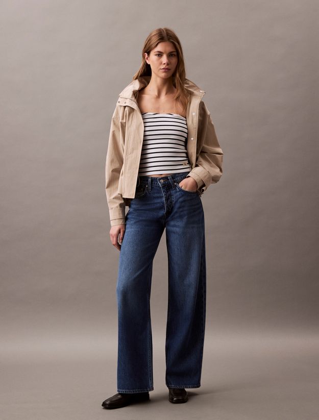 Ribbed Cotton Strapless Top