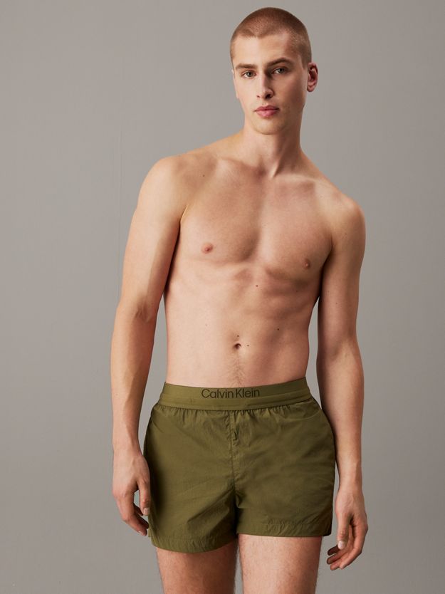 Logo Waistband Swim Shorts - CK Soft Nylon