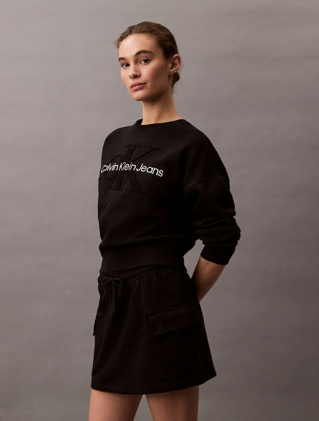 Cotton Terry Cargo Mini Skirt