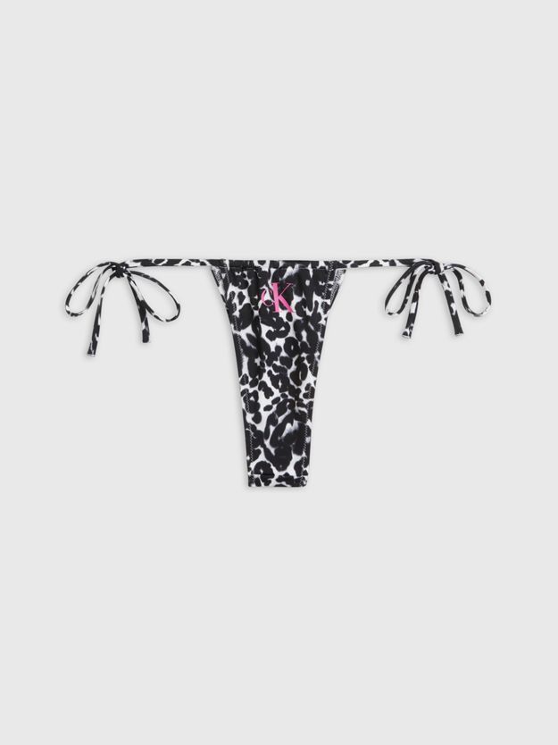 Tie Side Bikini Bottoms - CK Leopard