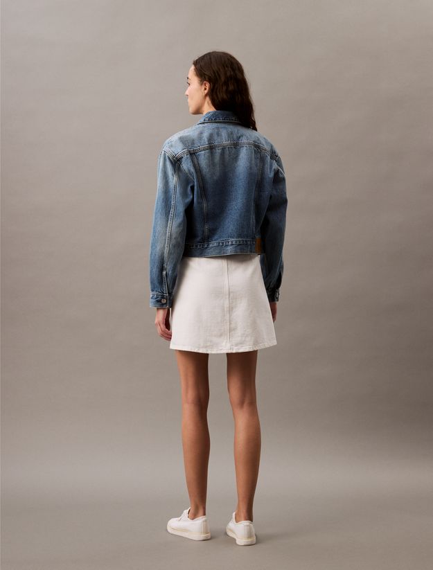 Denim A-Line Mini Skirt