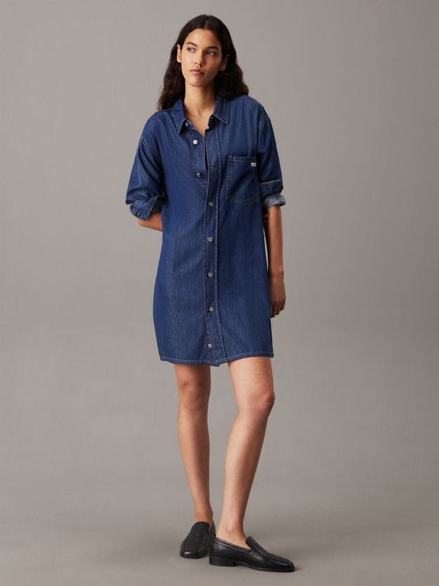 Belted Denim Shirt Dress