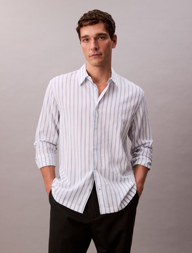 Striped Relaxed Button-Down Shirt