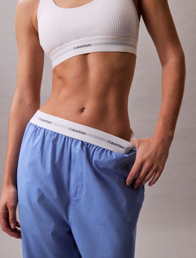 Cotton Poplin Logo Pyjama Pants