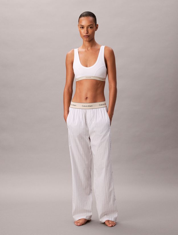Cotton Poplin Logo Pyjama Pants