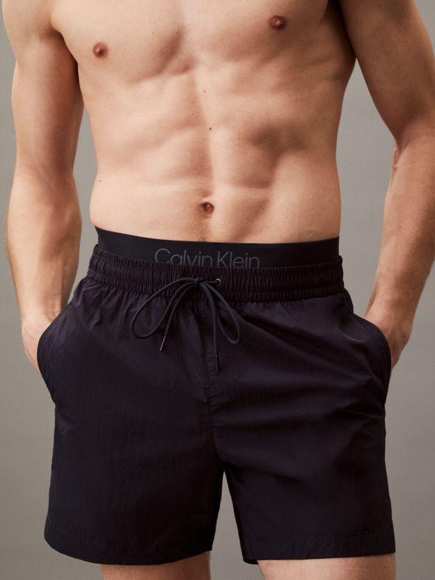 Double Waistband Swim Shorts - CK Soft Nylon