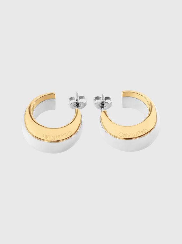 Two-Tone Hoop Earrings