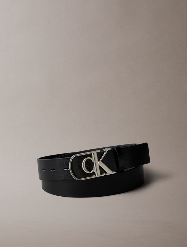 Full Grain Leather Logo Belt