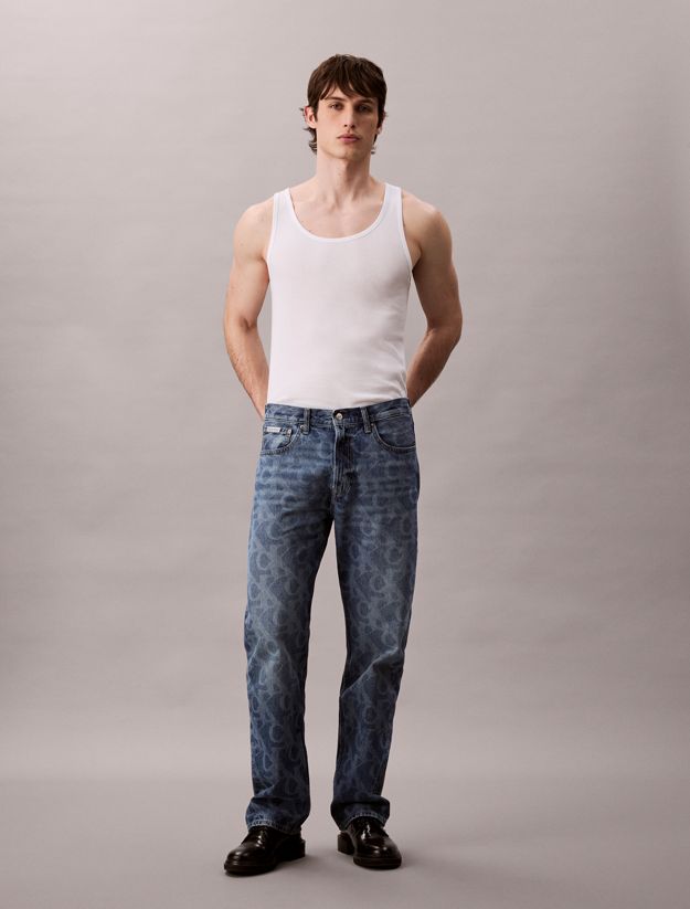 90's Straight Logo Jeans