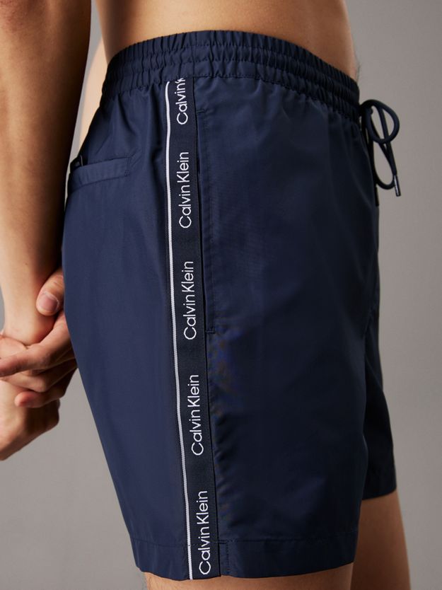 Medium Drawstring Swim Shorts - Logo Tape