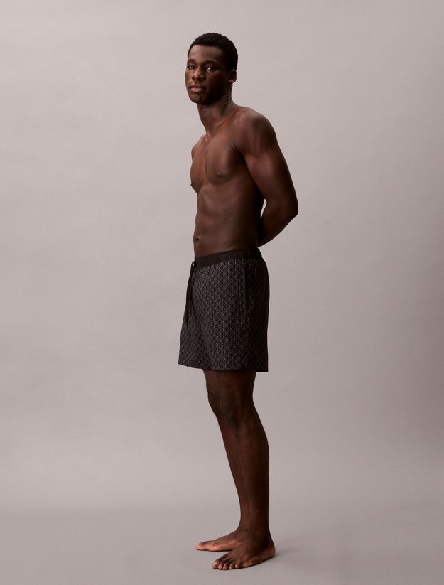 All-Over Logo Drawstring Swim Shorts - CK Icon