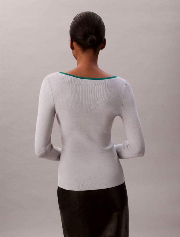 Cotton Blend Classic Scoopneck Sweater