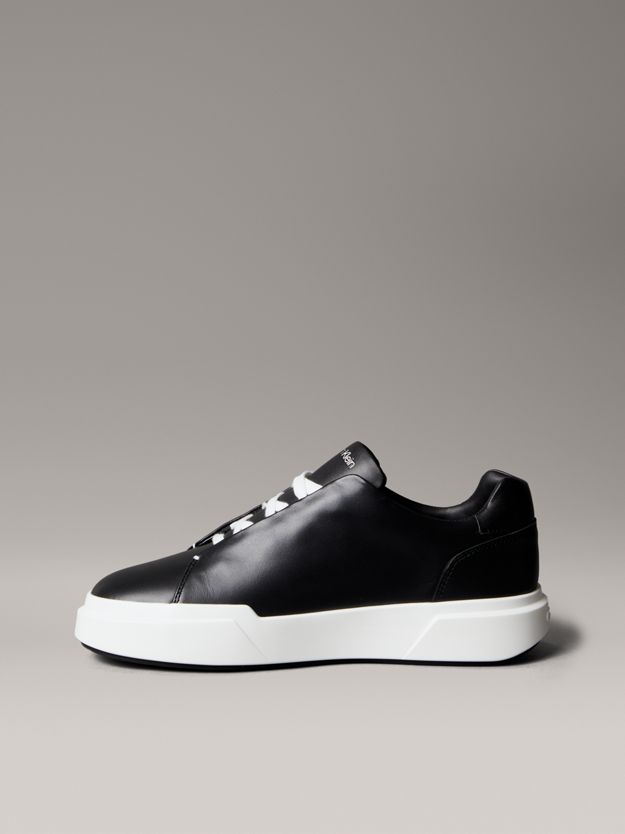 Leather Hidden Eyelet Lacing Trainers