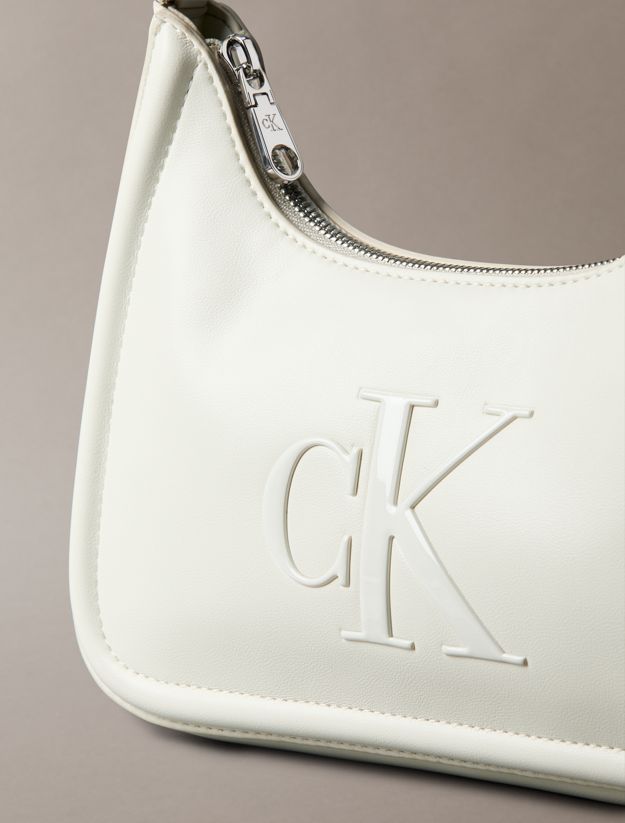 Embossed Monogram Logo Shoulder Bag