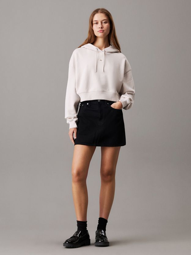 Boxy Cotton Terry Hoodie