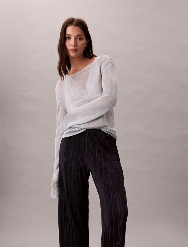 Plisse Pull On Trousers