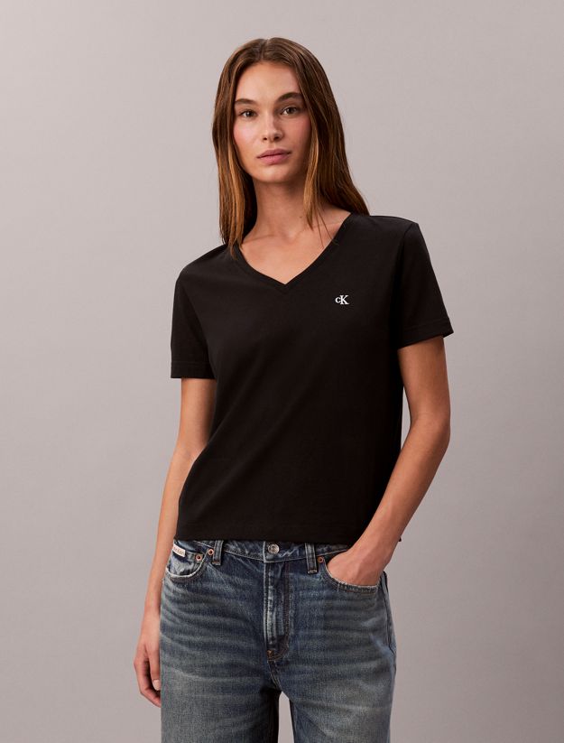 Relaxed Monogram V-Neck T-shirt