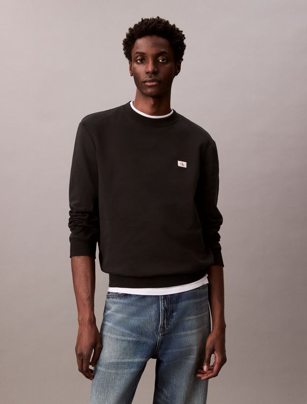 Cotton Terry Badge Sweatshirt