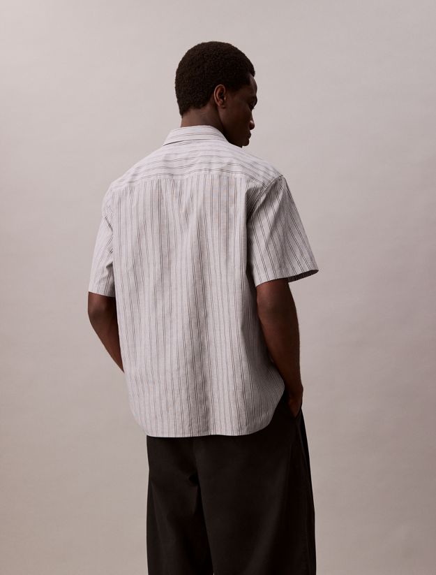 Textured Stripe Short Sleeve Shirt