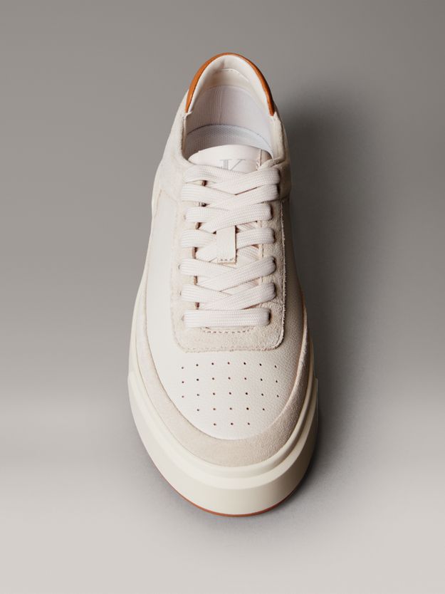 Leather and Suede Signature Trainers