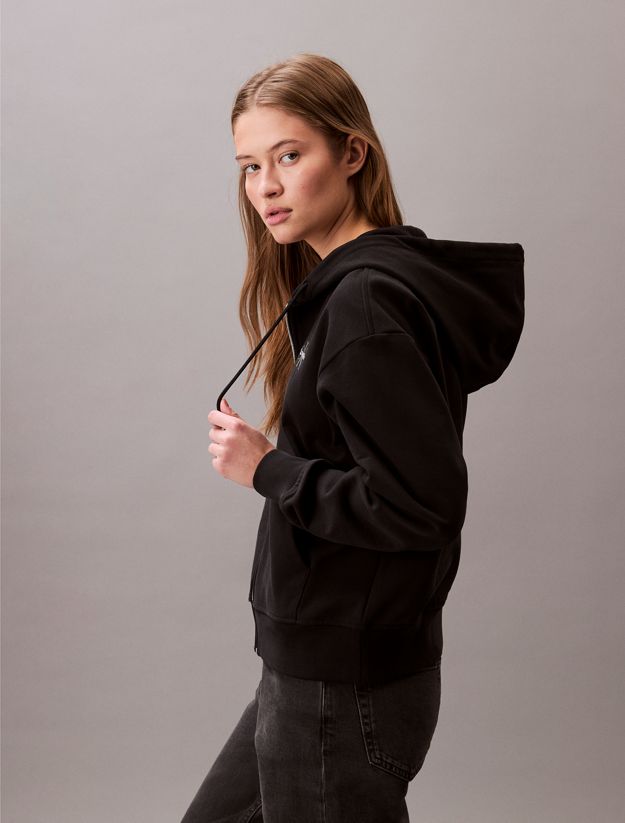 Monogram Zip Up Hoodie