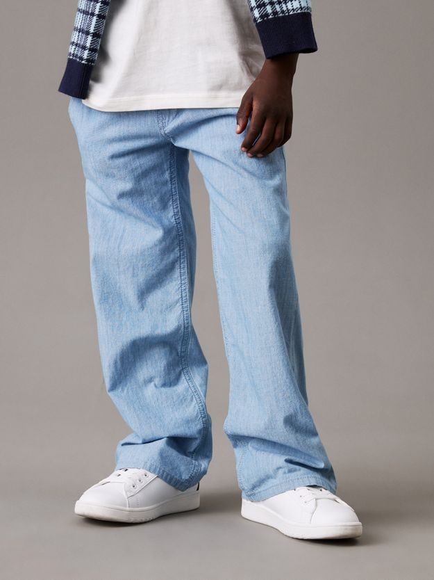Relaxed Chambray Chino Trousers