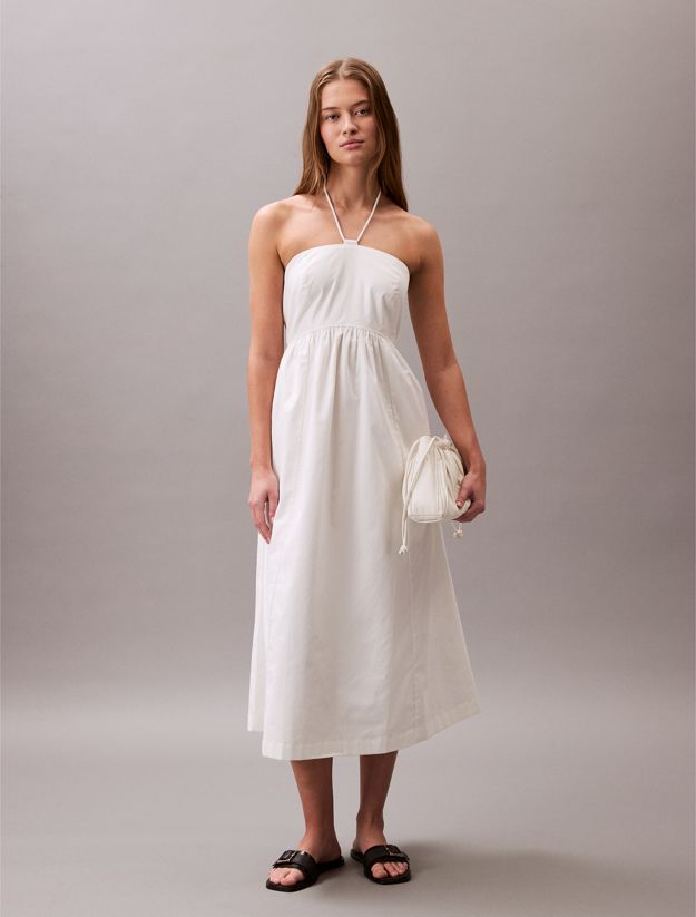Cotton Twill Halter Dress