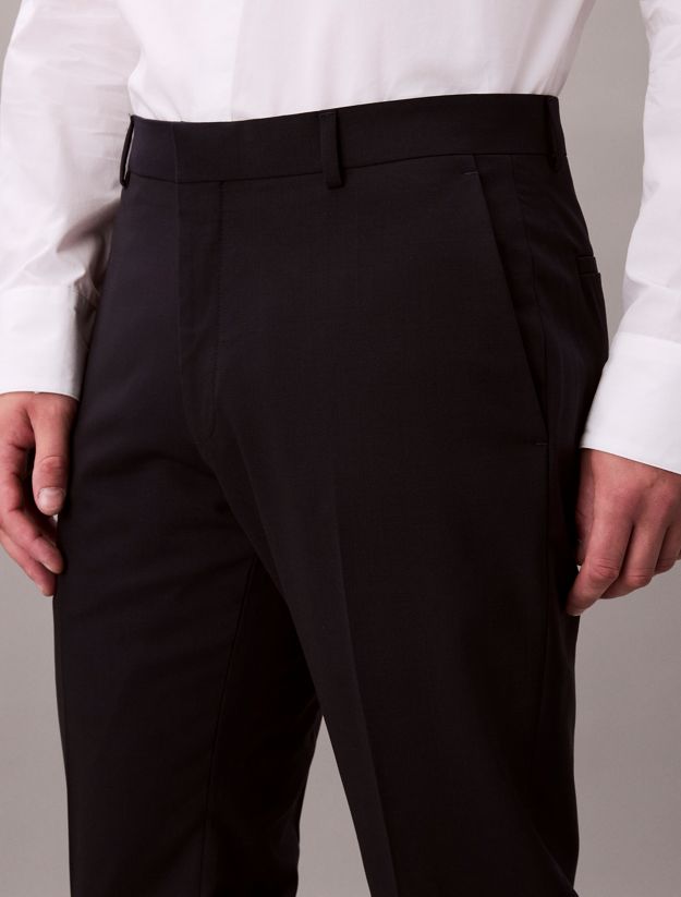 Slim Wool Blend Trousers