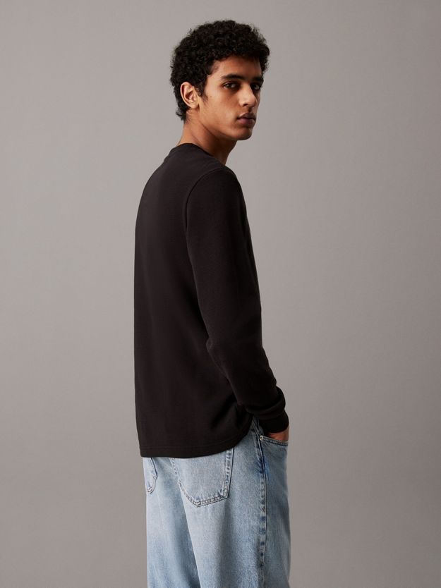 Slim Long Sleeve Waffle T-shirt