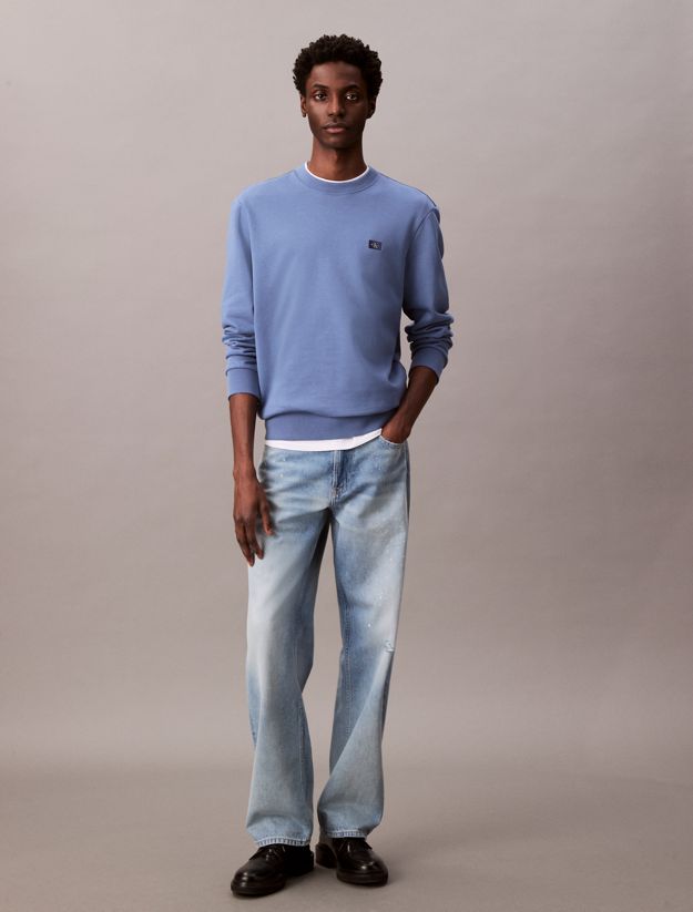 Cotton Terry Badge Sweatshirt