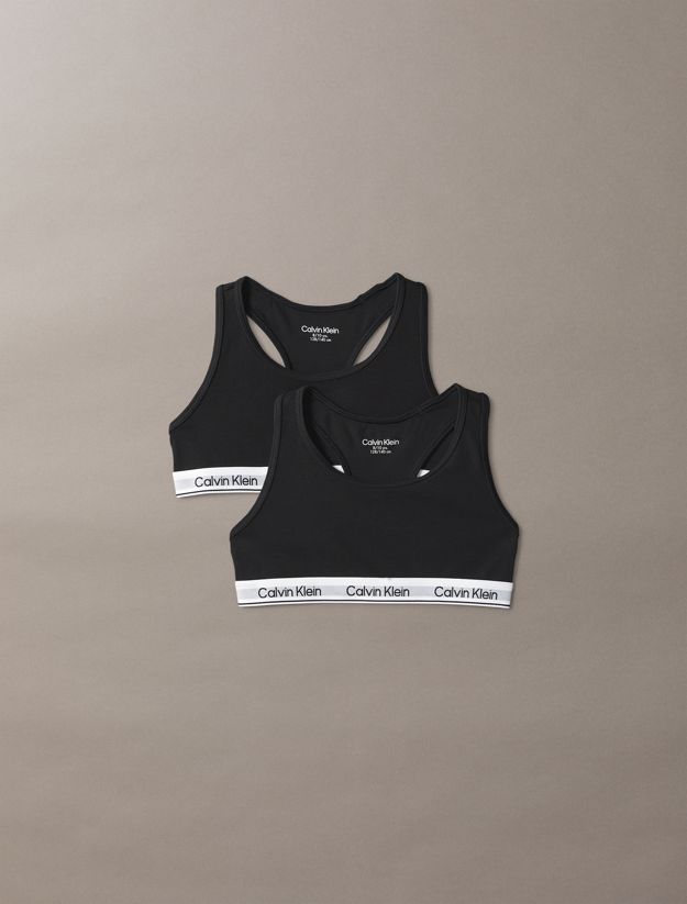 2 Pack Girls Bralettes - Icon Cotton Stretch