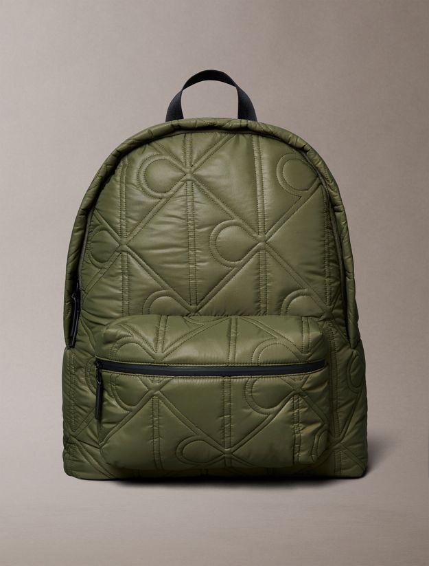Puffer Monogram Logo Backpack