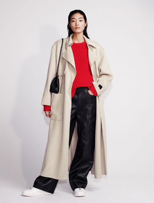 Merino Wool Cable Knit Relaxed Jumper