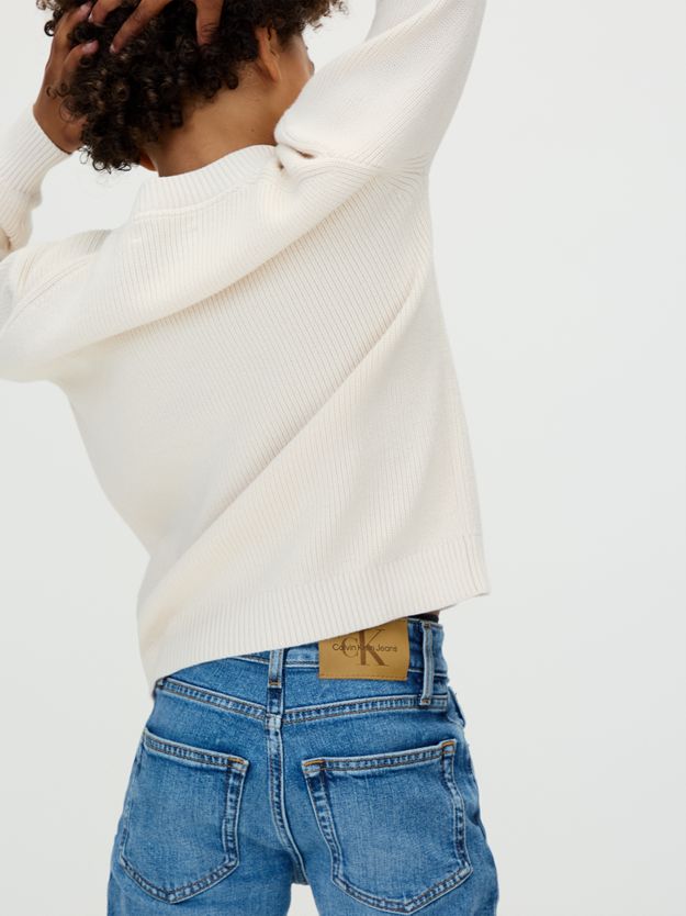 Mid Rise Straight Jeans