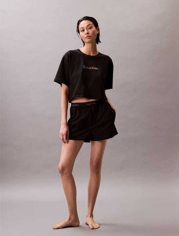 Cotton Poplin Pyjama Shorts - Pride