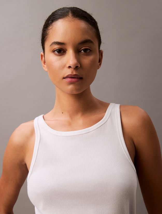 Slim Ribbed Lounge Tank Top