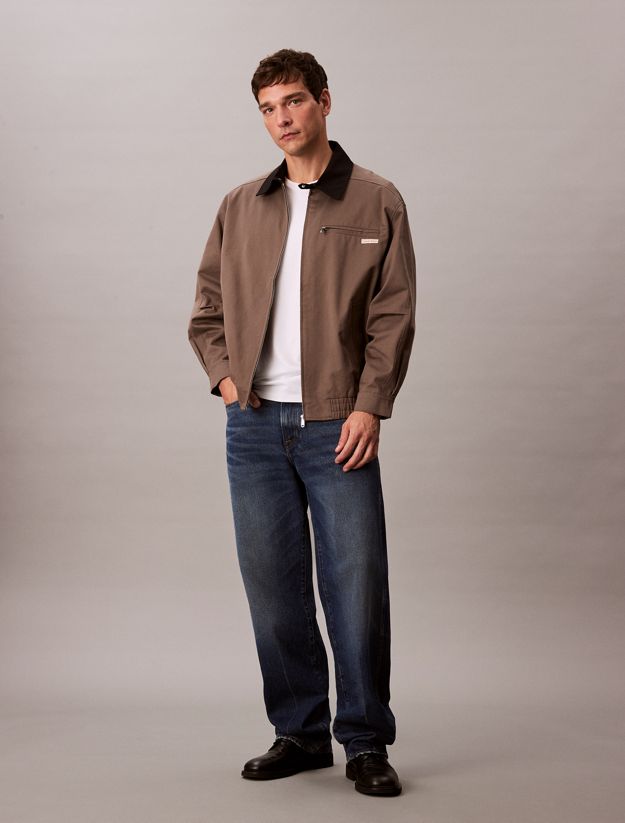 Relaxed Cotton Twill Blouson Jacket