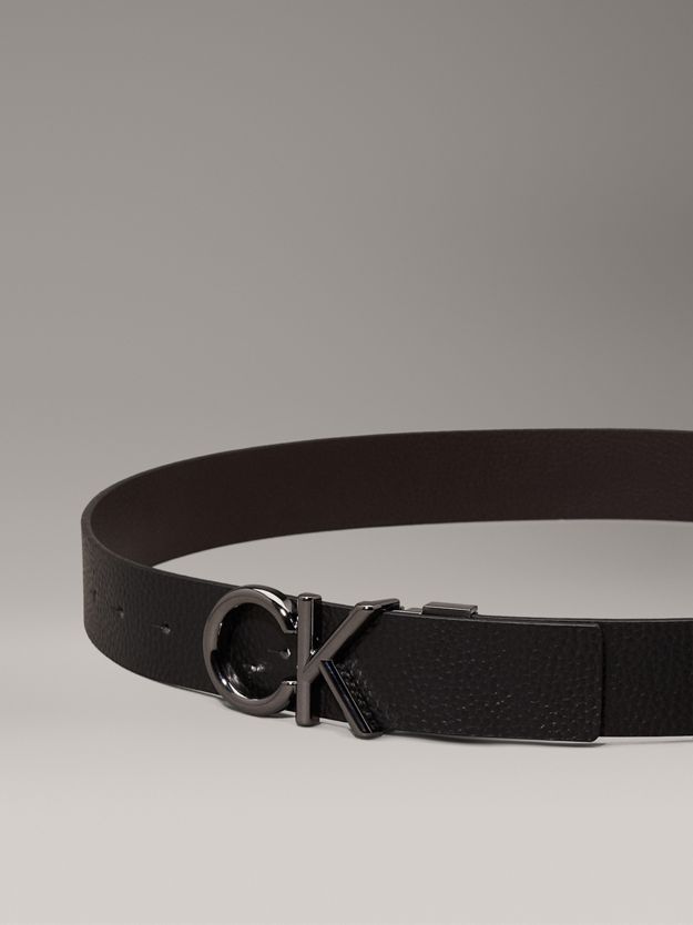 Reversible Leather Logo Belt