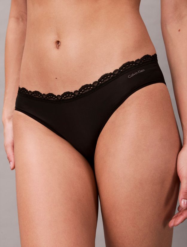 Bikini Briefs - Microfibre Stretch with Lace