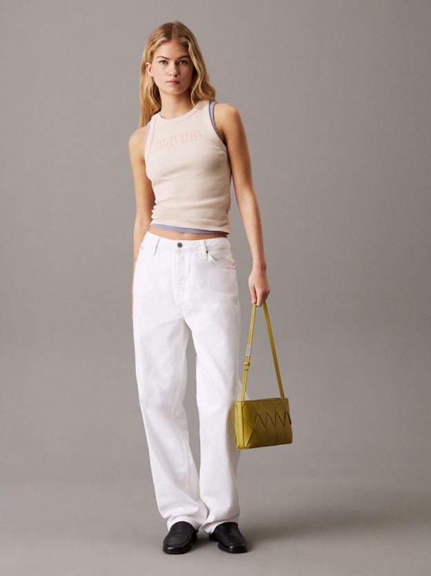 Ribbed Cotton Logo Tank Top