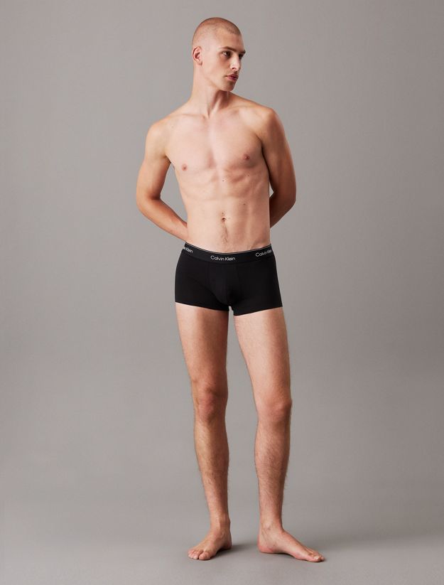 3 Pack Low Rise Trunks - Icon Cotton Stretch