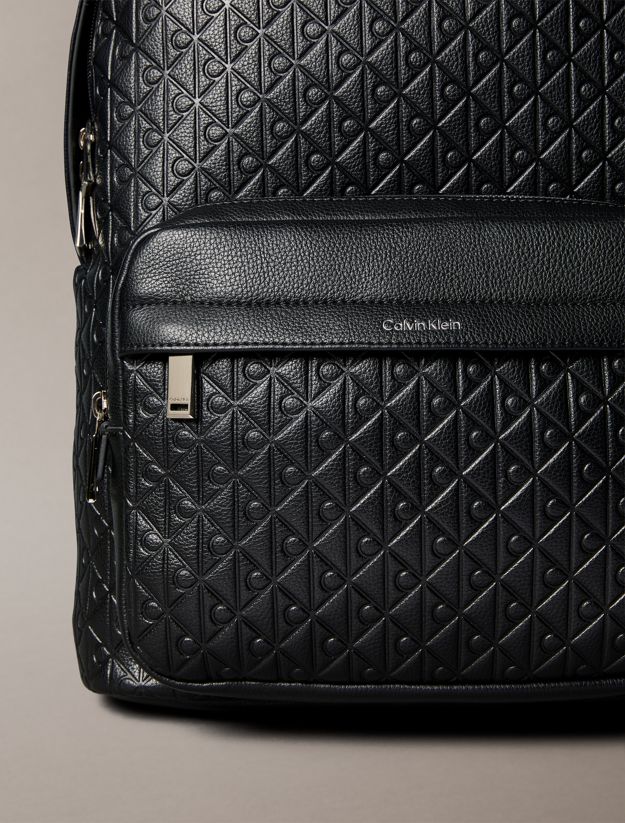 Embossed Allover Monogram Backpack