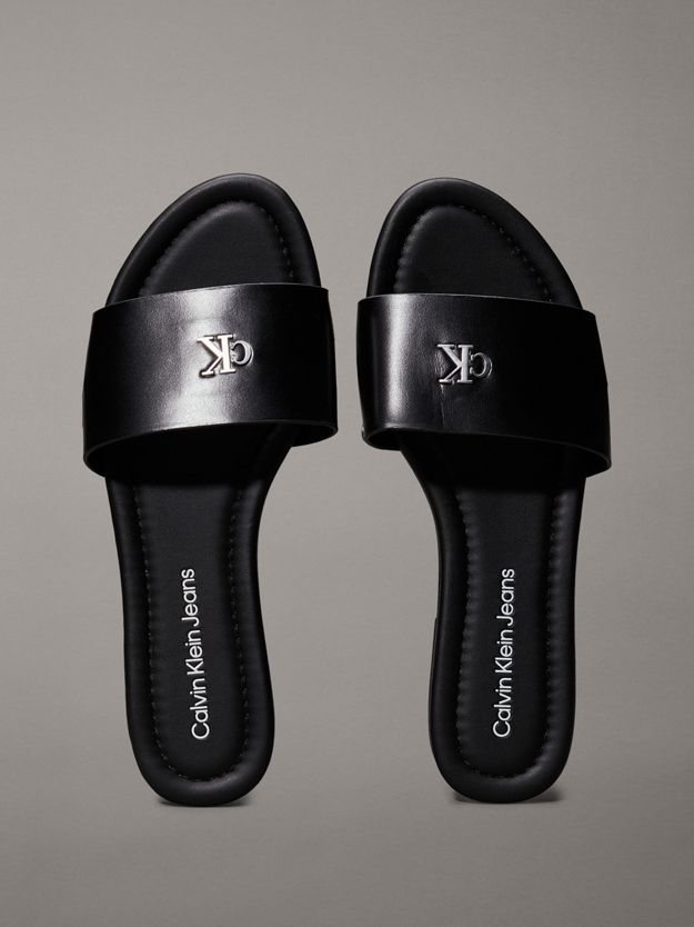 Faux Leather Sliders