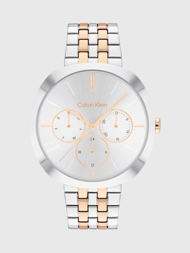 Two-Tone Multifunction Dial Watch