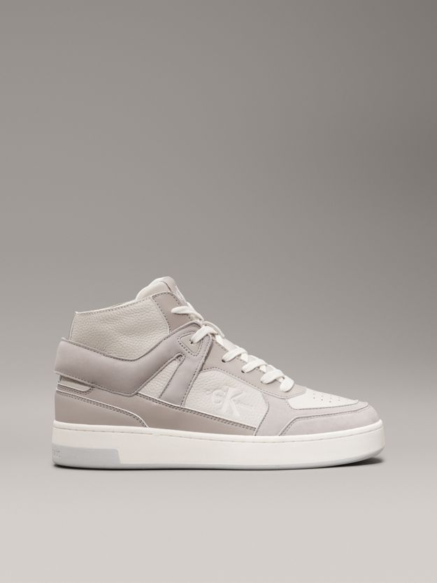 Leather High-Top Trainers