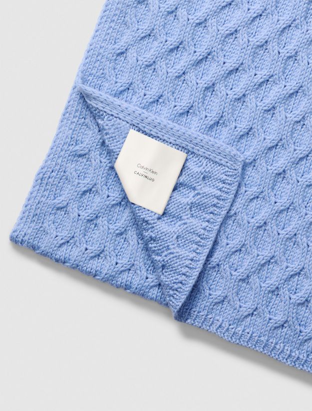 Merino Wool Cable Knit Scarf