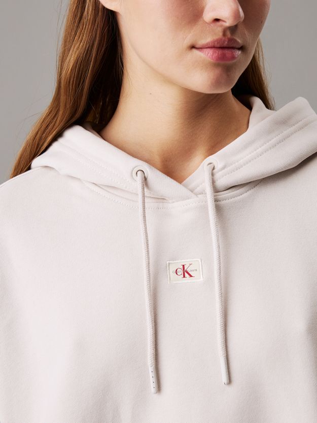 Boxy Cotton Terry Hoodie