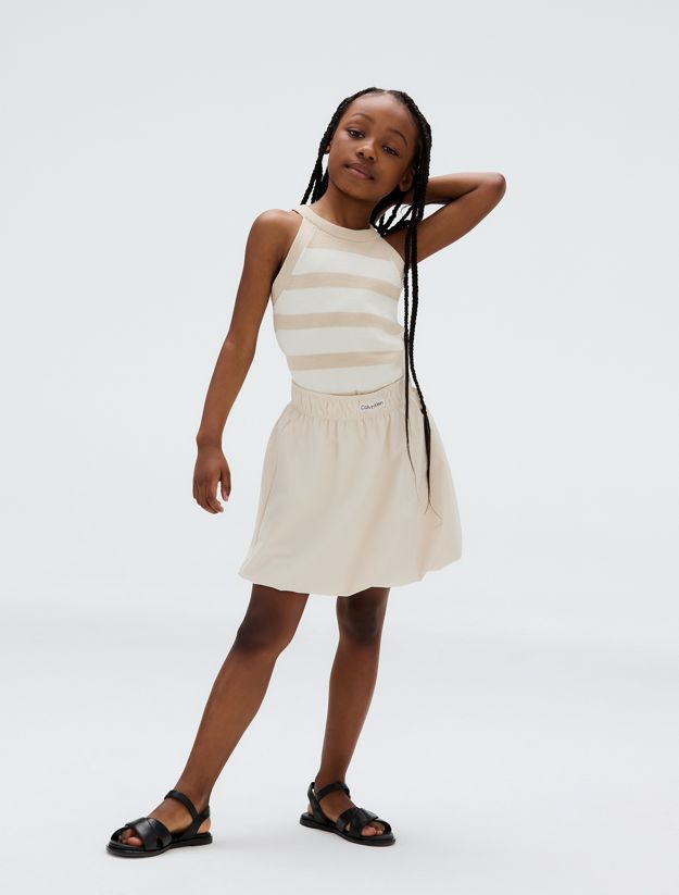 Flared Bubble Hem Skirt